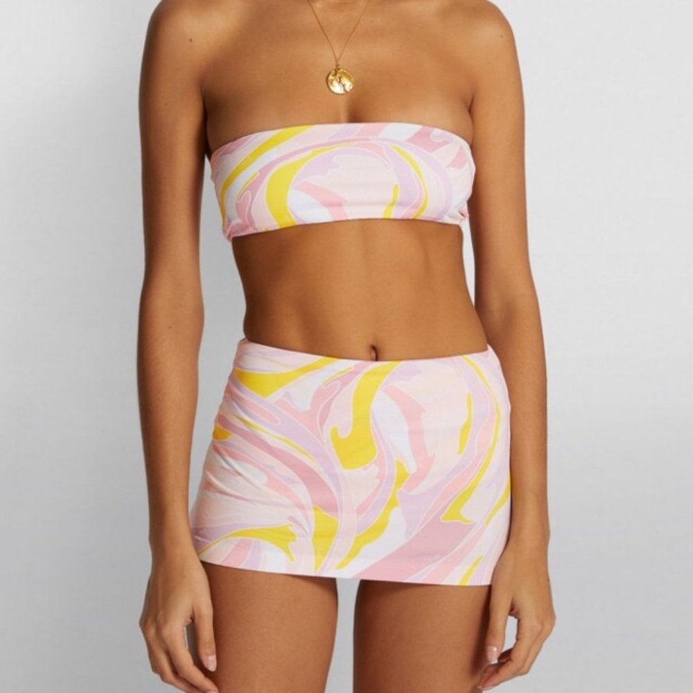 Emilio Pucci High Waist Printed Econyl Bikini Bottoms - US 6